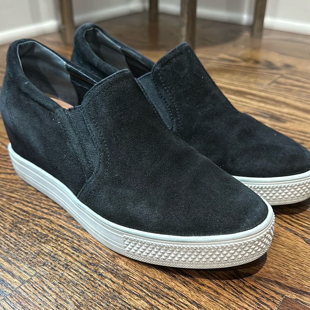 Black Caslon Wedge Sneakers